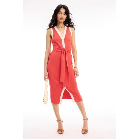 TOCCIN X RTR Sleeveless Button Front Midi Dress - Picture 1 of 5